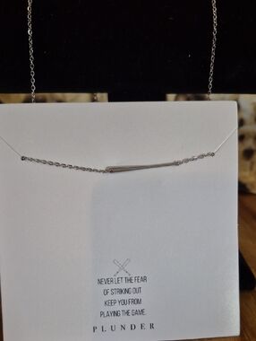 Plunder Silver Bat Necklace - Shiny Silver Pendant